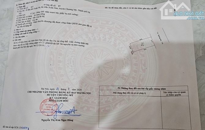 57m đất full thổ cư khu chợ Xuân Mai, Chương Mỹ- Vị trí trung tâm, sổ đẹp