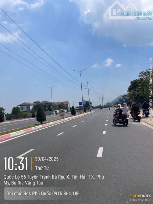 Bán Đất Mặt Tiền QL56 200m2 SHR thổ cư p.Tân Hải TP Phú Mỹ BRVT, Sát nhập TP HCM. - 1