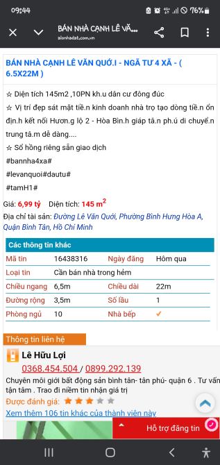 BÁN NHÀ ĐẸP CẠNH TỈN.H LỘ 10 - KH.U TÊ.N LỬ.A - HẺM XE HƠI - DTSD 84M2 - 1