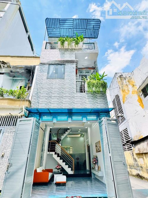 45m2, BÁN NHÀ 4 TẦNG, HẺM Ô TÔ 5M thông, THỐNG NHẤT, P16 GÒ VẤP, NHỈNH 5 TỶ - 1