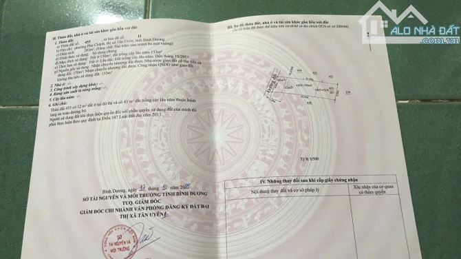 MUA ĐẤT CÁCH TRƯỜNG HỌC HOÀ PHÚ 20M XÃ PHÚ CHÁNH THỊ XÃ TÂN UYÊN BÌNH DƯƠNG - 1