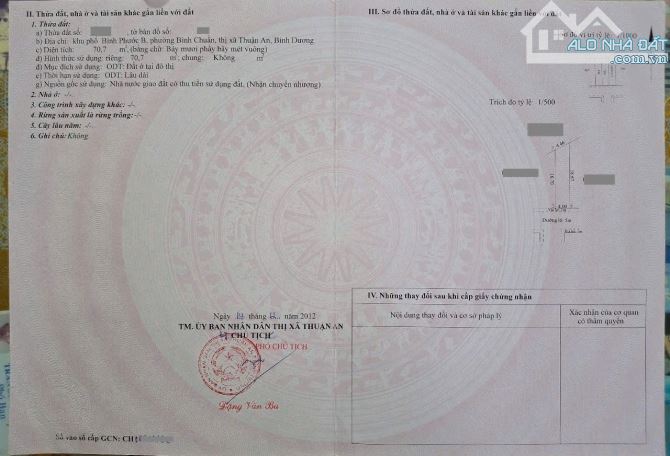đất 70.7m2 2ty5 TL ngay Chợ Phú Phong P.Bình Chuẩn Tp Thuận An - 2