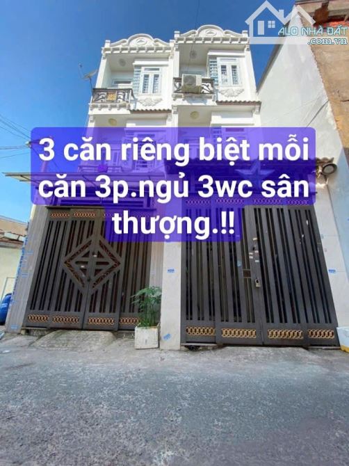 NGAY MẶT TIỀN HT13 Q12 3 CĂN RIÊNG BIỆT 3 TẤM DT 9,5X14 110M² CHỦ BÁN GẤP HƠN 6TỎI - 2