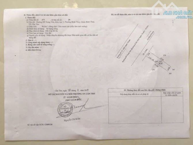 BÁN NỀN MẶT TIỀN ĐƯỜNG ĐỖ TRỌNG VĂN. KDC STELLA BÌNH THUỶ CẦN THƠ   - Diện tích :4,5x21,5 - 2
