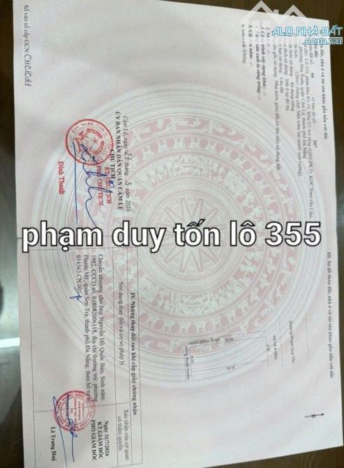 📌📌📌Làm việc trực tiếp!!!BÁN ĐẤT 7,5M KẸP CỐNG NGANG 6M - ĐƯỜNG PHẠM DUY TỐN, HOÀ XUÂN. - 2