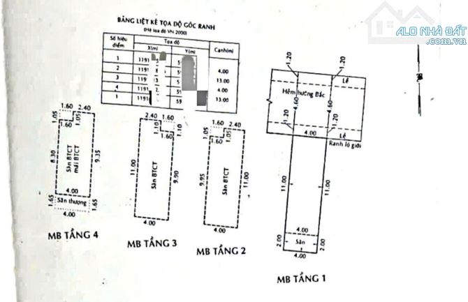 Tô Hiệu- Tân Phú- DT 4x13mx4 tầng- hxh 8m- khu dân trí cao tầng - 2
