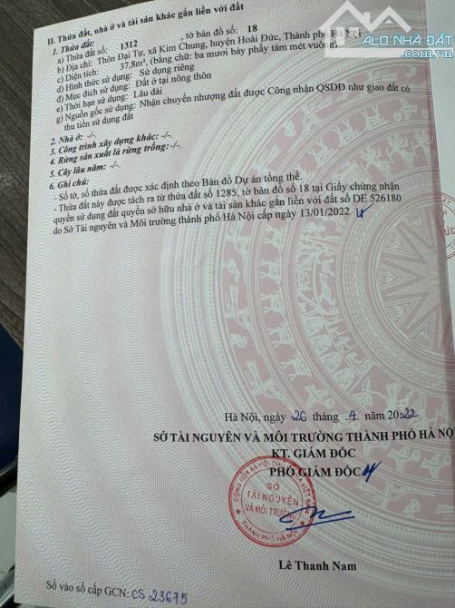 CĂN GÓC 37.8M ĐẠI TỰ KIM CHUNG HOÀI ĐỨC GIÁ HƠN 5 TỶ - 3