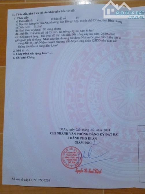 Đất gần trung tâm y tế Dĩ An, phường Tân Đông Hiệp, TP Dĩ An - 3