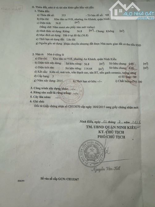 Bán Nhà 1t1l Đường Nam Cao Kdc 91b, P.An Khánh, Q.Ninh Kiều, Tp Cần Thơ. - 3