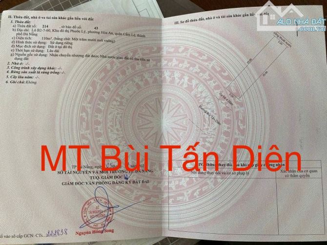 Bán đất Mặt Tiền Bùi Tấn Diên- 10m5- khu phước lý - 3