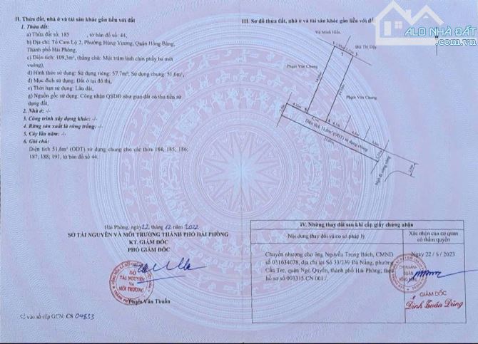 👉 Bán lô đất 58m2 ngõ 64 Cam Lộ, Hùng Vương, Hồng Bàng giá đầu tư chỉ 1,5x tỷ - 4