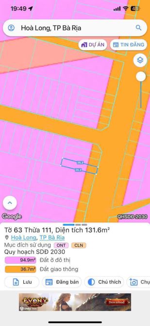 BÁN LÔ ĐẤT GIÁ RẺ – MẶT TIỀN ĐƯỜNG HƯƠNG LỘ 2 – GẦN CHỢ HÒA LONG TP BÁ RỊA VŨNG TÀU - 4
