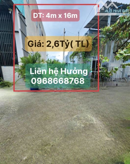 Bán Đất Tân Xuân Hóc Môn - 59M2 (4 x 16m ) Cao Ráo - Hẻm 4M -  Chỉ 2,56Tỷ.