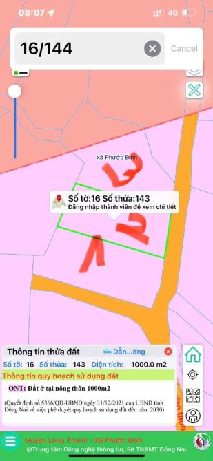Cần bán hơn 3 sào 6 phước bình tách 3 sổ giá mềm