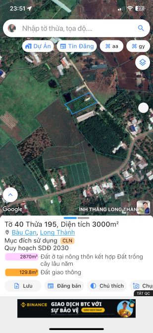 Bán gần 1 mẫu 6 bàu cạn tiếp giáp 770 b giá mềm đầu tư - 4