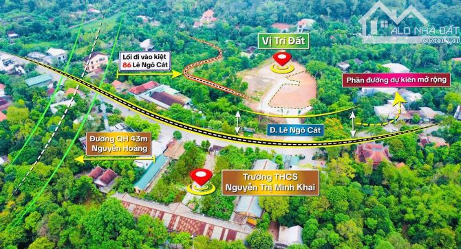 🕋 Cần bán lô đất 100m2 tương lai mặt tiền Lê Ngô Cát, Huế giá đầu tư rẻ - 1