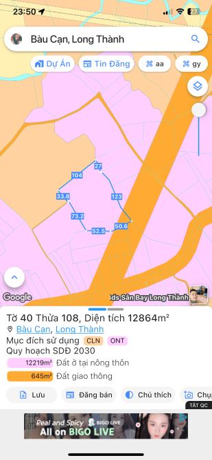 Bán gần 1 mẫu 6 bàu cạn tiếp giáp 770 b giá mềm đầu tư - 5