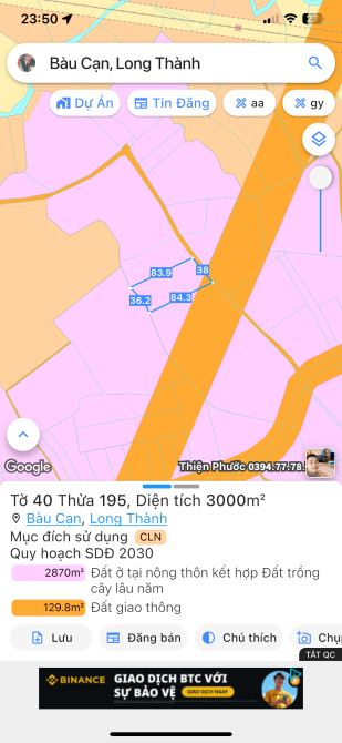 Bán gần 1 mẫu 6 bàu cạn tiếp giáp 770 b giá mềm đầu tư - 6