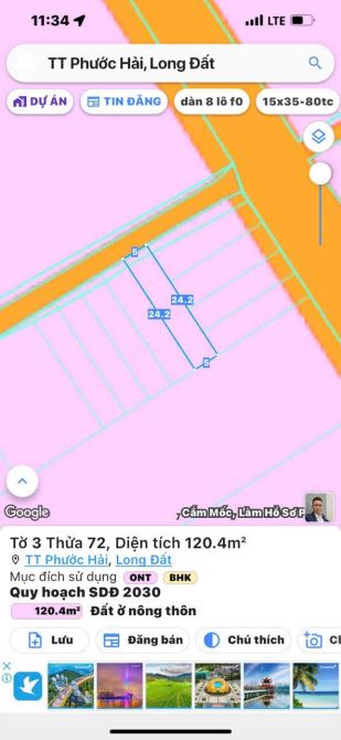Chính chủ gửi bán LÔ ĐẤT THỔ CƯ CÁCH BÃI TẮM PHƯỚC HẢI CHỈ 5KM. 💰950 TRIỆU - 3