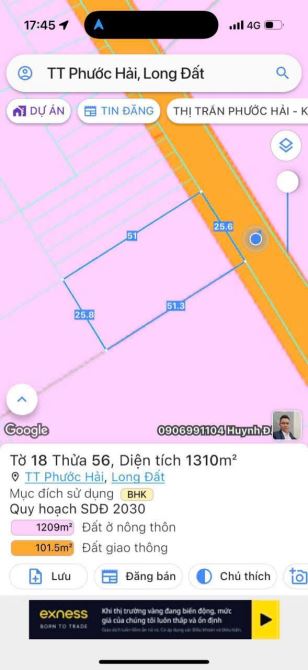 LONG MỸ ĐÃ SÁP NHẬP THỊ TRẤN PHƯỚC HẢI - NGAY TỈNH LỘ 44B - ĐẤT ĐỎ - BRVT - 3