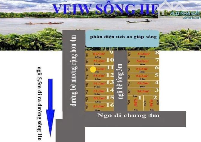 51,3m2 ngõ 50 Sông He, Hòa Nghĩa, Dương Kinh - 3