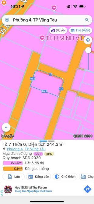 💥💥 - BÁN ĐẤT BIỆT THỰ KHU BIỆT THỰ AN BÌNH VT