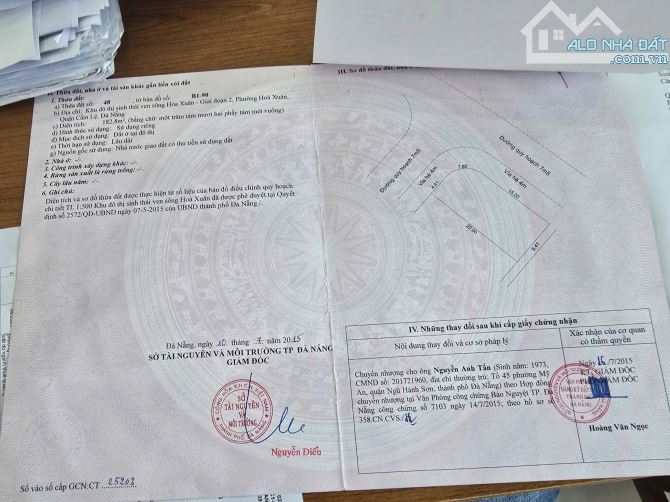 Bán đất lô góc Mạc Đăng Doanh & Bùi Thiện Ngộ,Hòa Xuân,Cẩm Lệ