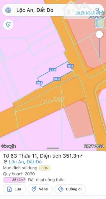 Cần bán Đất Đất Đỏ, Bà Rịa Vũng Tàu, Diện tích 351m², Giá Thương lượng - 1