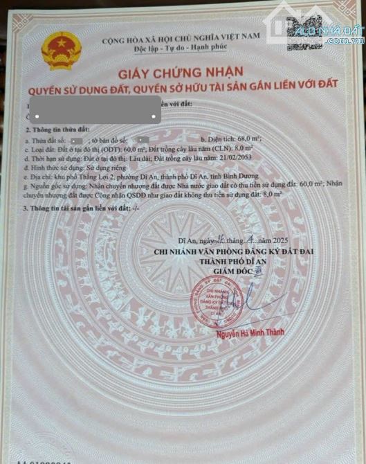 Bán đất 68m2 3ty2 TL ngay đường Nguyễn Hiền p.Dĩ An Tp.Dĩ An - 4