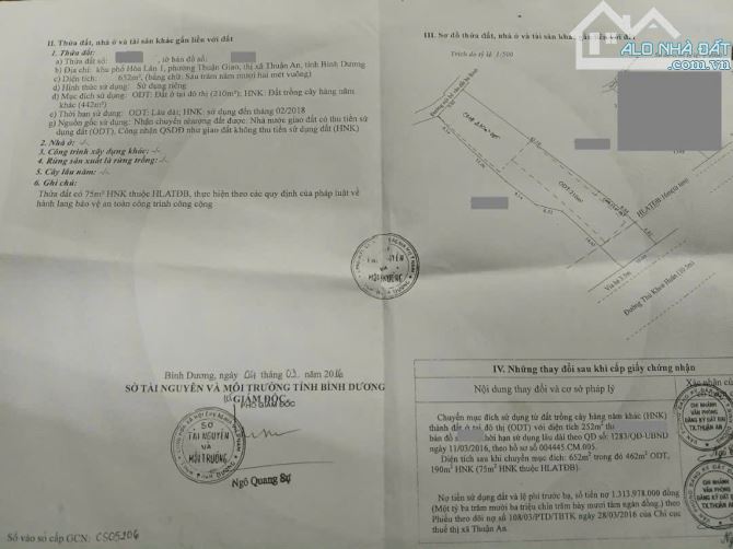 Nhà mặt tiền 652m ngang 10m thu 45trieu tháng gần ngã tư Hòa Lân Tp. Thuận An - 7