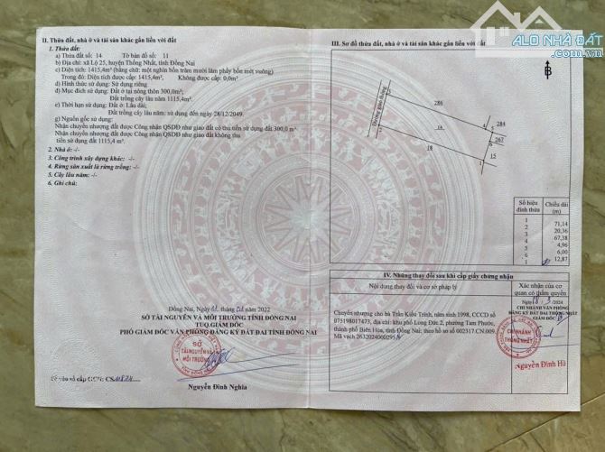 Siêu hiếm - 1415m2 đất phân nền, nghỉ dưỡng Xã Lộ 25, ngay ĐT 769 đi sân bay Long Thành - 8