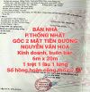 BÁN NHÀ ĐẤT THỐNG NHẤT, MẶT TIỀN ĐƯỜNG NGUYỄN VĂN HOA KINH DOANH, BUÔN BÁN, SỔ HỒNG THỔ CƯ