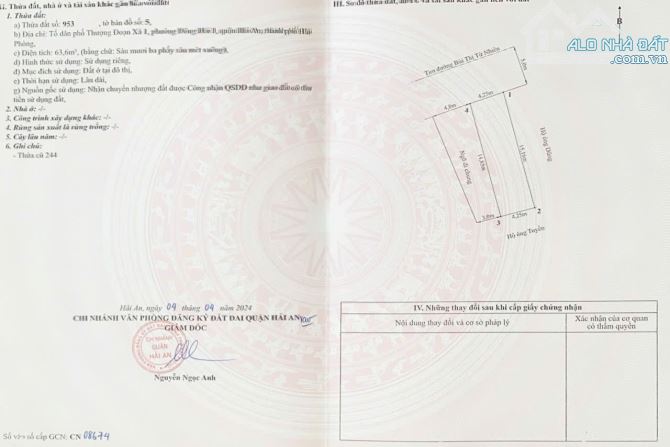 Bán Đất Mặt Đường Bùi Thị Từ Nhiên Hải Phong