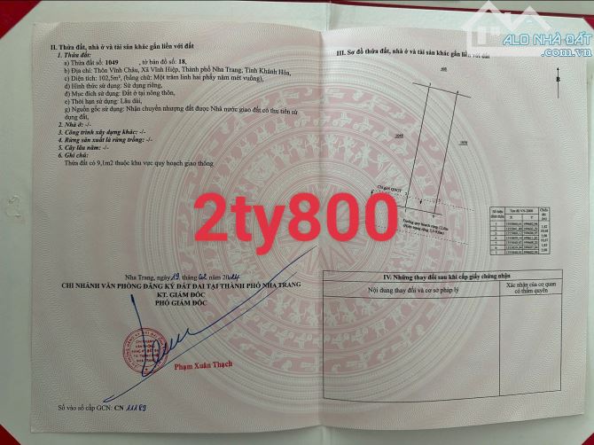 GIÁ RẺ ĐẤT VĨNH CHÂU, tp NHA TRANG BÊN HÔNG KHU ĐÔ THỊ MỸ GIA, ĐƯỜNG Ô TÔ, ĐẦY ĐỦ TIỆN ÍCH