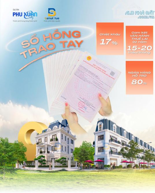 SHOPHOUSE PHÚ XUÂN CITY,PHÁP LÝ RÕ RÀNG- SỔ HỒNG ĐẦY ĐỦ,GIÁ CHỈ TỪ 2 TỶ3.