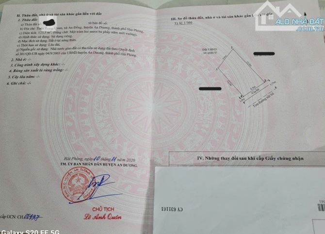 đất nền Trang Quan, An Đồng, An Dương. chỉ 27 t.riệu/m2 , sổ hồng mới tinh. - 1