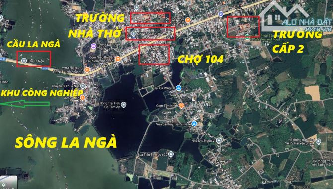 BÁN LÔ BIỆT THỰ VEN SÔNG LA NGÀ 1486M2(20MX70M) CÓ SẴN 150M2 THỔ CƯ CHỈ 1TY9 - 1