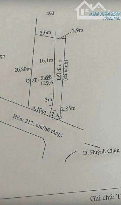 Đất hẻm đình Xuân Xanh đường Huỳnh Châu Sổ P6 TP Tân An, Long An - 2
