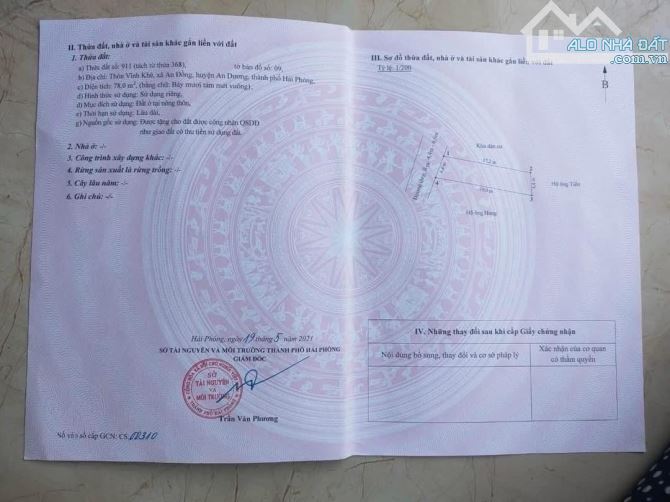 Bán đất tặng nhà Vĩnh Khê- An Đồng đường thông ô tô đỗ cửa - 3