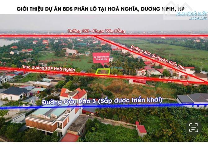 96,7m2 mặt đường nhựa Hòa Nghĩa, Dương Kinh gần Cầu Rào 3 - 3