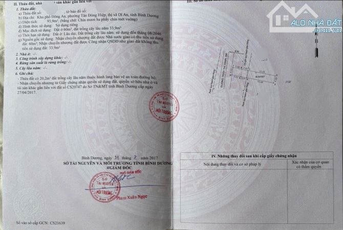 Đất mặt tiền kinh doanh gần trung tâm y tế Dĩ An, phường Tân Đông Hiệp, TP Dĩ An. 3,9 tỷ - 4