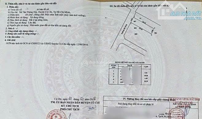 CẦN BÁN CĂN NHÀ ở Nguyễn Thị Se Củ Chi DT 102m2, 720 TRIỆU. Sổ hồng sẵn