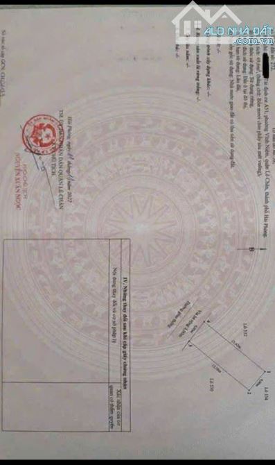 Bán lô đất TĐC a51  Hồ Sen Cầu Rào 2 Lê Chân
