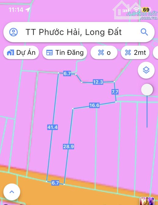Tt Phước Hải-400m2-6,7m mặt tiền Nguyên an Ninh-100 thổ cư-cách biển 700m Sổ sẵn,giá 5ty99