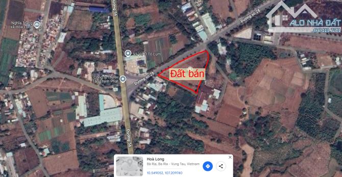 Bán đất Xã Hòa Long, TP Bà Rịa, tỉnh Bà Rịa – Vũng Tàu 5200m2, Lô góc, 300m2 đất ở