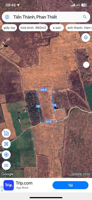 Bán 1.5ha đất tiến thành, gần lạc long quân đường ô tô tới đất chỉ 300tr/sao