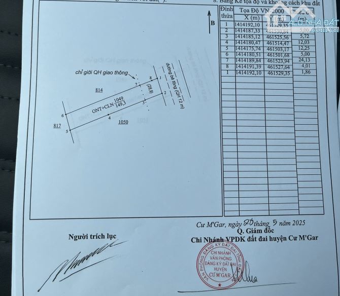 5x30m ĐẤT THỔ CƯ NGAY GẦN UBND XÃ EADRONG ĐƯỜNG BETONG 12m - 3