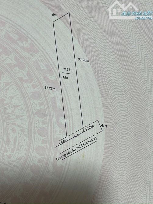 CẦN BÁN LÔ ĐẤT 150m2 FULL THỔ CƯ ĐƯỜNG XE TẢI MẶT TIỀN ĐƯỜNG LIÊN ẤP 2 MỸ YÊN BẾN LỨC - 4