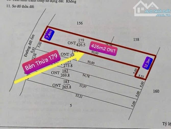✨ 1 LÔ DUY NHẤT, Ngang 7.4M/ Nở hậu 12.3M x Sâu 54M (FULL ONT), cách Nhựa chỉ 30M  - 459TR - 6