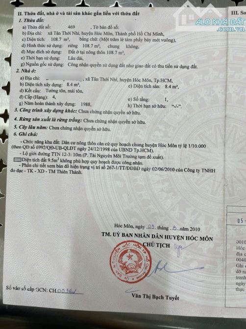CẦN bán GẤP căn nhà 108m2 ở Hóc Môn giá 850 triệu ngay thị trấn Hóc Môn - 7